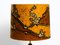 Large Teak Table Lamp with Hand-Painted Lampshade from Temde 17