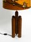 Large Teak Table Lamp with Hand-Painted Lampshade from Temde 6