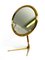 Large Italian Brass and Leather Mirror, 1950s 13