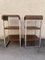 Stainless Steel and Rosewood Shelves, 1970s, Set of 2 1