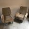 Reclining Velvet Camea Lounge Chairs, 1950s, Set of 2 1