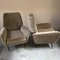 Reclining Velvet Camea Lounge Chairs, 1950s, Set of 2, Image 2