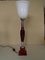 Lámpara de mesa Art Déco de baquelita y vidrio, años 30, Imagen 7