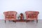 Damask Lounge Chairs, 1940s, Set of 2 5