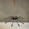 Mid-Century Brass & Black Metal Ceiling Lamp by Oscar Torlasco for Lumi 7