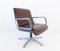 Brauner Leder Delta 2000 Stuhl von Delta Design für Wilkhahn, 1960er 1