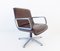 Brown Leather Delta 2000 Chair by Delta Design for Wilkhahn, 1960s 1