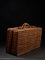 French Wicker Picnic Hamper with Ceramic Plates & Cups from Terre de Feu de Choisy-le-Roi, 1920s 1