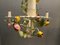 Vintage Tole Flower Chandelier, 1960s 3