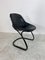 Italienischer schwarzer Sabrina Chair aus Leder & Stahl von Gastone Rinaldi für Thema, 1970er 1