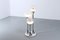 Lámpara de pie italiana de cromo y vidrio de Targetti, años 70, Imagen 3