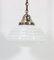 Vernickelte Art Deco Deckenlampe aus Messing, 1930er 10
