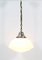 Lampada da soffitto Art Déco in ottone e placcata in nichel, anni '30, Immagine 5
