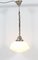 Vernickelte Art Deco Deckenlampe aus Messing, 1930er 2