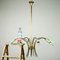 Italian Brass & Lime Green Rod Pendulum Sputnik Lamp, 1950s, Image 17