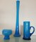 Blaue Mid-Century Vasen von Friedrich Glas, 1960er, 3er Set 1