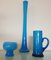Vases Bleus Mid-Century de Friedrich Glas, 1960s, Set de 3 5