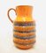 Vintage West German Orange Pottery Vase from Jasba Keramik, Image 1