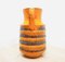 Vase Vintage en Potier Orange de l'Allemagne de l'Ouest de Jasba Keramik 3
