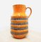Vase Vintage en Potier Orange de l'Allemagne de l'Ouest de Jasba Keramik 2