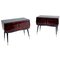 Mid-Century Italian Nightstands in Maple Root, Set of 2 1