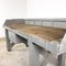 Antique Industrial Grey Wooden Workbench with Drawer, Image 15