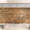Tavolo da lavoro antico industriale in legno grigio con cassetto, Immagine 11