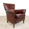 Vintage Dark Brown Sheep Leather Armchair 1