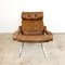 Vintage Cognac Leather Lounge Chair with Ottoman by Rienhold Adolf for Cor, Set of 2 5