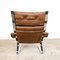 Vintage Cognac Leather Lounge Chair with Ottoman by Rienhold Adolf for Cor, Set of 2 3