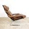 Vintage Cognac Leather Lounge Chair with Ottoman by Rienhold Adolf for Cor, Set of 2 2