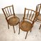 Chaises Bistrot Vintage en Bois, Set de 4 2