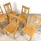Pine Wooden Farmhouse Chairs, Set of 6 4