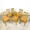 Pine Wooden Farmhouse Chairs, Set of 6 2