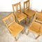 Pine Wooden Farmhouse Chairs, Set of 6 3