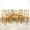 Pine Wooden Farmhouse Chairs, Set of 6 1