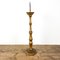 French Antique Gold Painted Wooden Candlestick, Image 7