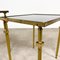 Vintage Golden Nesting Tables with Mirrored Smoked Glass, Set of 2 9