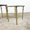 Vintage Golden Nesting Tables with Mirrored Smoked Glass, Set of 2 8