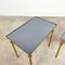 Vintage Golden Nesting Tables with Mirrored Smoked Glass, Set of 2 3