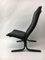 Mid-Century Black Leather Lounge Chair by Ingmar Relling for Westnofa, 1970s 2