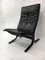 Mid-Century Black Leather Lounge Chair by Ingmar Relling for Westnofa, 1970s 1