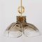 Large Four-Panel Glass Flower Chandelier from Kalmar, Austria, 1970s, Image 6