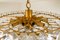 Large Palazzo Gilt Brass and Glass Chandelier from Kalmar, Austria, 1970s, Image 5