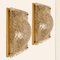 Quadratischer gewölbter Murano Flushmount aus Smokey Glas und Messing 6
