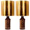Large Bitossi Lamps from Bergboms with Custom Made Shades by Rene Houben, Set of 2, Image 1