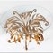 Gilt Metal Palm Tree Wall Sconces and Side Table by by Hans Kögl, 1960s, Set of 3, Image 11