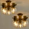 Brass and Glass Light Fixtures in the Style of Jakobsson, 1960s, Set of 3, Image 3