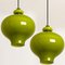 Lámparas colgantes de vidrio verde de Hans-agne Jakobsson para Staff, años 60. Juego de 2, Imagen 2