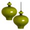 Green Glass Pendant Lights by Hans-agne Jakobsson for Staff, 1960s, Set of 2 1